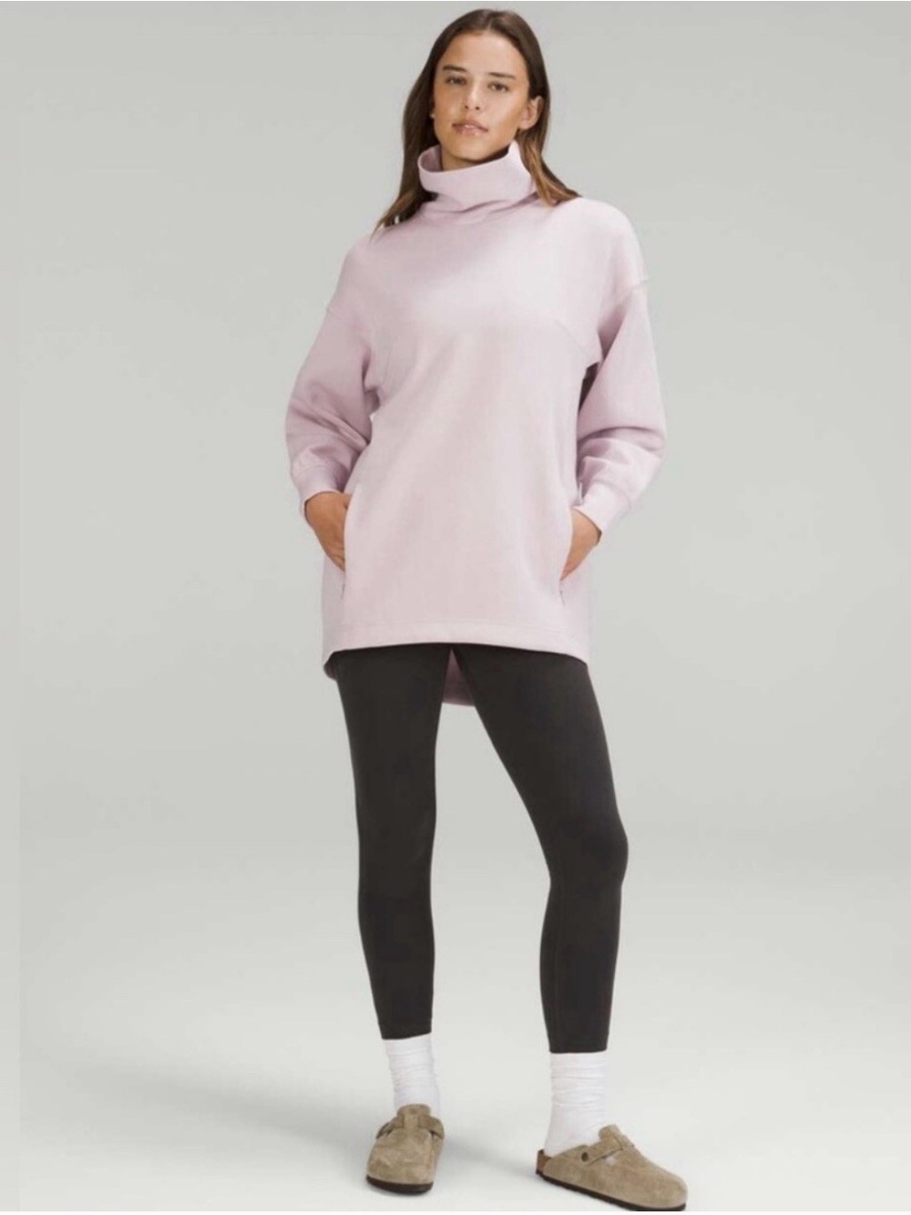 Lululemon Modal-Blend Turtleneck Tunic Pink Peony Size 12 LW3FLGS - Picture 2 of 11